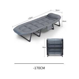 ATORPOK All In One Camping Cot For Adults Heavy Duty 450 Lbs Capacity, Portable Folding Bed With Built In Cushion Pillow, Lightweight Compact Des (Option: 170CM)